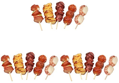 HEMOTON 15 Teiliges Simuliertes Grillspieße Spielzeug Set Für Kinder Realistisches Gefälschtes Essen Outdoor Rollenspiel Zubehör Für Kinderspaß Und Frühkindliche Bildung