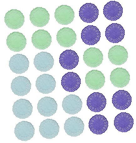 TOPBATHY Colorati 300 Pezzi Rotondi Assorbenti per Torte 100% Sicuri per Feste e Decorazioni