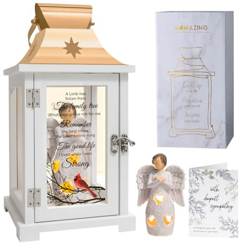 Lanterna commemorativa - Regalo di simpatia per lutto per la perdita della persona amata Regali commemorativi per la perdita della madre perdita del padre regali funebri premurosi per la perdita della