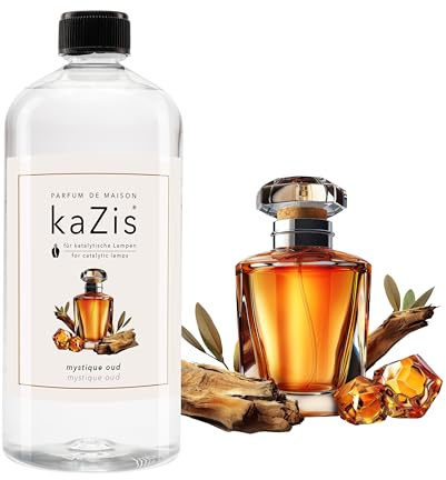 KAZIS® I Mystique Oud I Amber I Sandelholz I 1 Liter I Für Jede katalytische Lampe I Raumduft