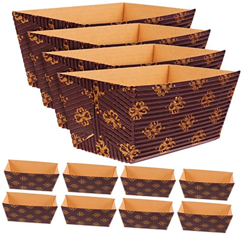 TOPBATHY 50 Pièces Plateau à gâteau en carton ondulé moule à cake pochoir gateau patisserie moules à pour maison bac à papier moules à en papier pour la cuisson