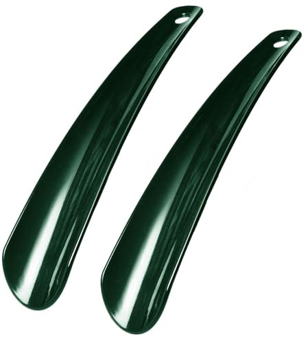 Eyerayo Shoe Horn 20cm Plastic Shoehorn Long Handle Plastic Shoe Horns Men Women Lazy Shoe Helper with Hanging Holes for All Shoes (2pk)