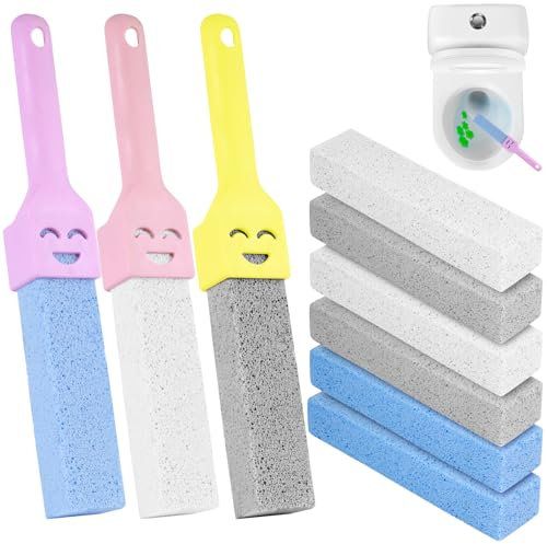 Nadinsta 6pezzi Pietra Pomice Per Wc Con 3 Maniglie, Cleaning Block Wc, Pietra Pomice Detergente Wc, Everdrop Pietra Pulente, Pumice Stone Per Ceramica, Marmo, Bagno, Lavandino, Cucina, Cura Dei Piedi