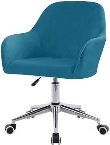 Elastische Velours-Esszimmerstuhlbezüge mit Armlehnen - Waschbare Schonbezüge für Esszimmerstühle, Dehnbare Stuhlschoner für Büro, Küche, Wohnzimmer, Hotel und Bankett(Peacock Blue,Set of 1)
