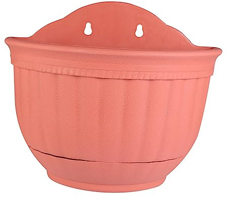 Hemobllo Vaso Da Fiori In Plastica Da Appendere Alla Parete Decorazione Da Parete Per Fiori Semi-Appeso Semicerchio Vasi Da Parete Grandi Decorazione Per Esterni Vaso Da Appendere