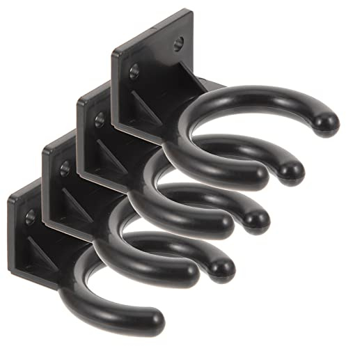 4 Stück-pack Mikrofonhalter Wandhaken aus Kunststoff Schwarz für Mikrofone | Innenmaß 33mm, Leicht und Einfach zu Montieren, für Konferenzraum und Familie, Mikrofon Stand