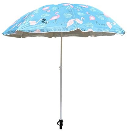 XQJLBZA Gartenschirm Ø200 CM, Tragbarer Strandschirm für Draußen, Balkon, Terrasse, UV-Schutz 50+, 8 Streben Sonnenschirm(Pink)