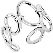 Breil, Collezione Ameliè, Anello Donna in Acciaio Lucido, con Forme Ovoidali di Diverse Dimensioni, Taglia Unica e Regolabile, Idea Regalo Donna