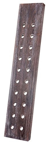 Berlinlodge Rüttelbrett Weinregal für 20 Flaschen HxBxT 120x22x5cm Flaschenregal 20 Flaschen HxBxTShabby-Look Vintage Braun stehend Küche Esszimmer Wohnzimmer Keller rustikal Holz Wein