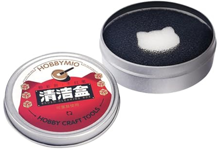 Amagogo Spugna detergente per la rimozione del colore, lavabile, compatta, riutilizzabile, detergente per pennelli da trucco per modellismo