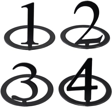 Kerzenringe Advent Zahlen 1–4 Schwarz Metall 2,8x2,7 cm – Adventskranz Zubehör modern für Stabkerzen – Adventkranz Weihnachten Deko modern