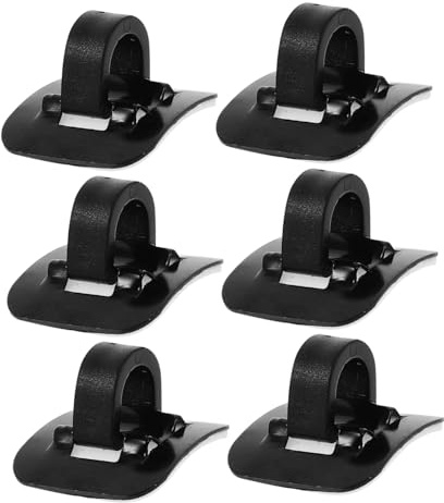 SUPVOX 6pcs Aluminum Bicycle Cable Housing Clips C-clips for Road and Mountain Bikes Brake Line Holders with Aerodynamic Design Efficient Cable Management