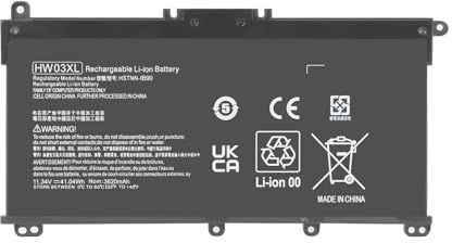 Matesk HW03XL L97300-005 L96887-421 Battery for HP Pavilion 15-EG 15-EH 17-CN 17-CP 15-EG0073CL 15-EG0070WM 15-EH0050WM 17-CN0XXX 17-CN0023DX 17-CN0053CL Series HSTNN-IB90 L96887-421 11.34V 41.04Wh