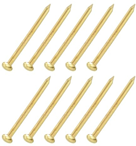 QUARKZMAN 100Pcs Clavos Pequeños De Hardware Clavos Comunes Dorado