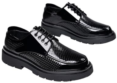 NLNKDTDPAK Sommar ihåliga läderskor for män, business casual skor(38 EU)