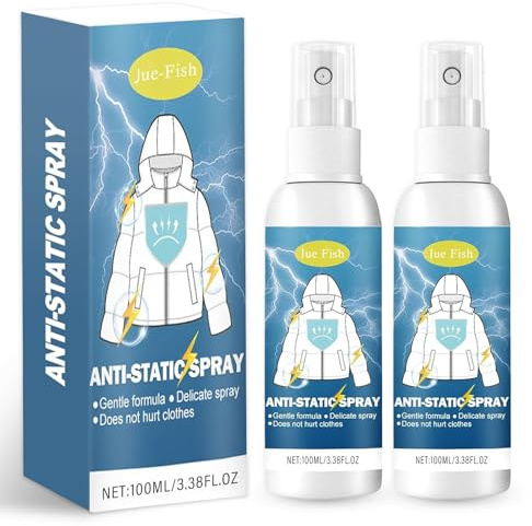 2 Bottiglie Antistatico per Vestiti,Spray Antistatico per Indumenti | Riduce l'elettricità Statica,Fa Risparmiare Tempo di Stiratura ed è Adatto a Una Varietà di Tessuti (2 x100 ml)