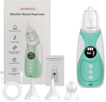 Kinder Nasenreiniger Elektrisch | Verstellbare Saugstärke,Tragbarer Nasenschleimabsauger - für Mädchen, Eltern, Mütter, Zuhause, Reise, Kinderzimmer, Alltag, Schlafenszeit