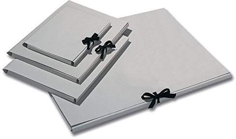 folia Sammelmappe, Graupappe 500g/m², Farbe:grau, Größe:DIN A4 mit Band (10 Stück)