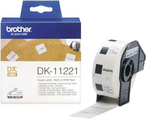 Brother Quadratische Etiketten (1000 St./Rolle) weiß 23 x 23 mm
