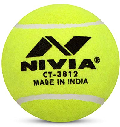 Nivia Heavy Tennis Ball Cricket Ball (Pack of 12), Yellow