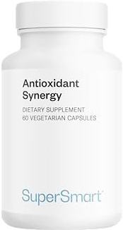 Supersmart - AntiOxidant Synergy - Contient des Antioxydants Naturels (Curcuma, Thé Vert...) - Anti oxydant - Contribue à Lutter Contre le Stress Oxydatif | Sans OGM - 60 Capsules Végétariennes