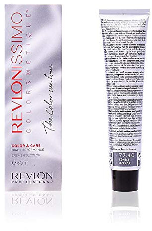 REVLON PROFESSIONAL Revlonissimo Colorsmetique Color&Care Permanente Haarfarbe, 77.40 Helles Kupfer Intensiv, 1er Pack (1 x 60 ml)