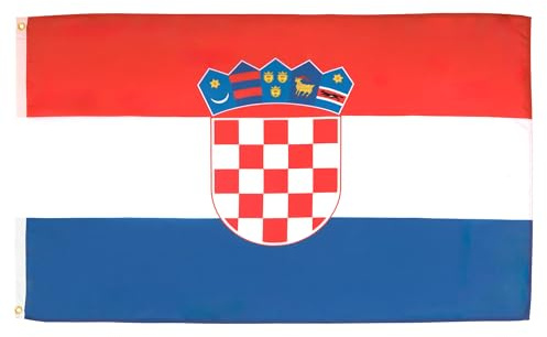 AZ FLAG - Flagge Kroatien - 90x60 cm - Kroatische Fahne 60 x 90 Cm Feiner Polyester - Flaggen
