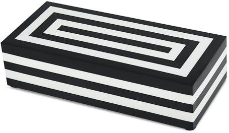 Handicrafts Home Decorative Storage Box 10x4.5 – Remote Control Holder, Jewelry Organizer, Modern Decorative Box with Lid, Boho Chic Home Décor Accent, Vintage Memory Box for Living Room Shelf Décor