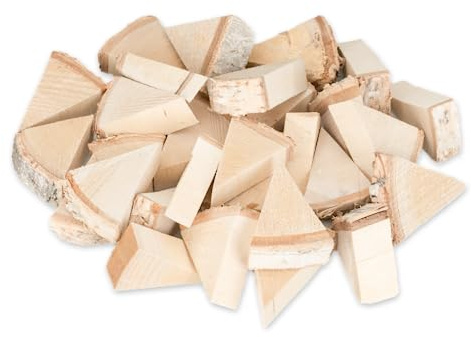 NaDeco Birkenstamm Ecken ca. 5-6cm 400 Birkenholz Keile Birken Stücke Birkenscheiben Stück Birken Dreieck Holz Stücke Dekoholz Deko Holz
