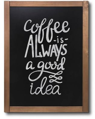 net-xpress Gastrotafel Holz Teak, 60x80, Tafel für Gastro Gastronomie Restaurant Bistro Cafe, Holz Vintage