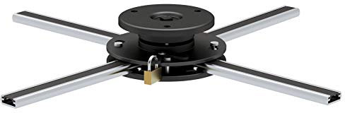 Supporto da Soffitto Orientabile per Videoproiettore - Staffa Fissa Inclinabile Proiettore - Nero