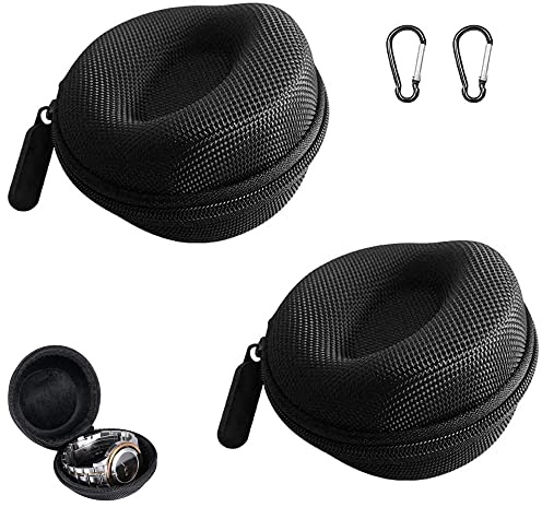 Bhina 2 Piezas Caja De Viaje Portátil, Negro Estuche Viaje Reloj, Con Mosquetón y Esponja, Apto Para Todo Tipo De Relojes