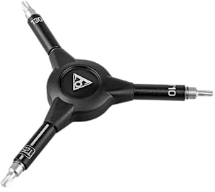 Topeak Innensechskant-Schlüssel Y-Torx Speed Wrench, T10/T25/T30 aus Aluminium und Edelstahl in der Farbe Schwarz, Maße:, 13,8x12x1,7 cm, 88 g, 15410073