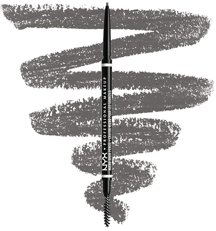 NYX PROFESSIONAL MAKEUP Micro Brow Pencil, Precise Eyebrow Pencil - Grey