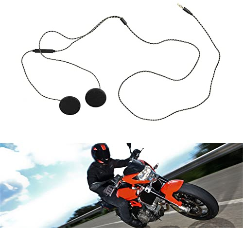 Ejoyous Altoparlante per Casco Jack 3,5 Mm, Cuffie per Caschi Moto, Cuffie per Casco Moto con Cavo, Altoparlante per Cuffie Casco, per Computer IOS Android MP3