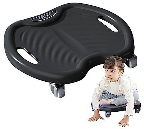 LINGJIONG Ab Roller Wheel, Übung Ab Wheel, Für zu Hause Mute Bauchroller mit Vier Rädern und gebogenem Rillengriff, 360°-Scrollrad