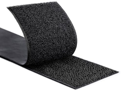 Kstar Klettband Selbstklebend Extra Stark – Klettverschluss zum Kleben Schwarz – Hakenband & Flauschband Set – Klett Klebeband – Profi Qualität – 100mm x 1m