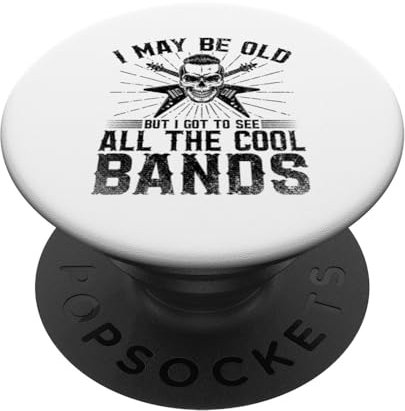 I May Be Old But I Got To See All The Cool Bands PopSockets mit austauschbarem PopGrip