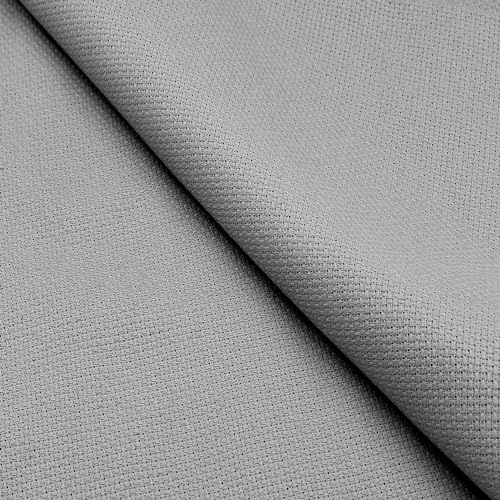 Aida-stoff Virginia Tex Kreuzstich Stickerei COUNT 14, Aida Stoff 100 cm x 150 cm 100% Baumwolle, hochwertiger Stoff zum Sticken und kreativen Handarbeiten (Grau)