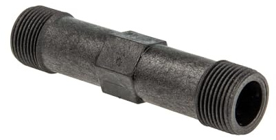 tecuro Fitting Piece 3/4 Inch (DN15) x 110 mm for Water Meter, Heat Meter, Plastic, Black