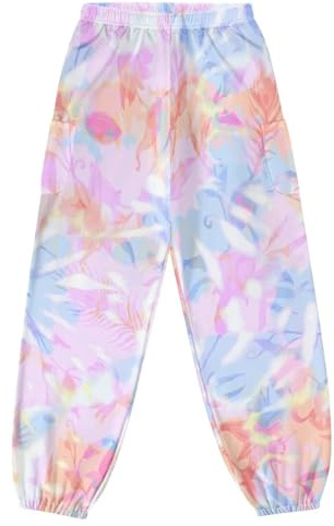 ZOUTAIRONG Colorful Tie-Dye Harem Pants for Women Boho Trousers with Pockets Kung fu Pant Tai Chi Pant Dance Costume Pants Workout Gym Bloomers Sweatpant Pocket Hippie Pants Orange S