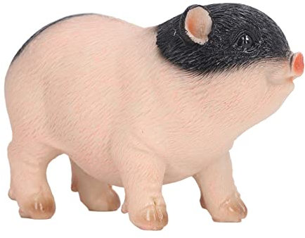 Nachukan Niedliche Schweine-Gartenstatue – Schweinestatue aus Harz Für Die Gartendekoration Im Freien, Langlebige Tierfigur aus Harz, Rasenornament-Skulptur(B)