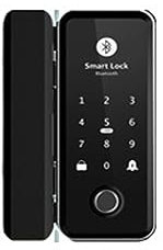 Serratura per porta in vetro Gateway WiFi Bluetooth TTLock APP Password per impronte digitali Scheda RFID Serratura per porta intelligente per ufficio scorrevole digitale elettrica (Colore : A) wisdom