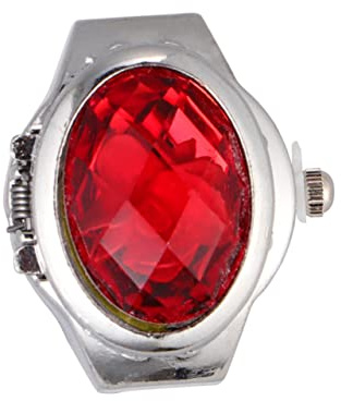 LIFKOME Ovale Fingerring Uhr Quarzuhr Mit Elastischem Band Modischer Unisex Schmuckring Für Alltag Und Geschenk