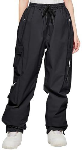 Skihose für Damen, wasserdicht, winddicht, warm, Snowboardhose, winddicht, Snowboard, weites Bein, dicke und warme Skihose, Skihose, Outdoorhose, Cargo-Schneehose