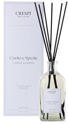 CRESPI MILANO | Profumatore per Ambiente Fragranza Cuoio e Spezie 500ml | Diffusore Profumo Ambiente a Lunga Durata