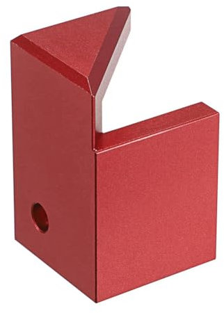 Boddceto Mittelpunktfinder-Werkzeug, Stabiler 45-Grad-Winkelmarker Aus Aluminiumlegierung für Quadratische oder Runde Holzstift-Mittelpunktfinder, Rot