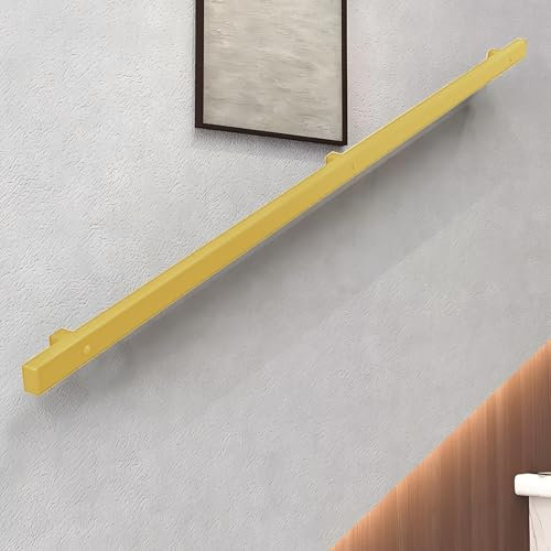 Corrimano a muro per gradini di scale, corrimano per scale in tubo quadrato in stile ferro per asta di supporto per montaggio a parete per interni ed esterni, corrimano da 1 m 1,5 m 2 m 3 m 6 m(510cm)