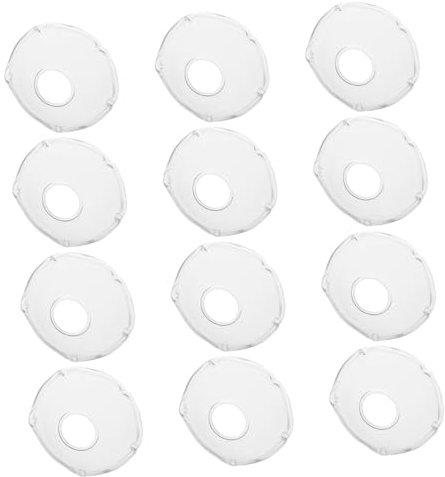 POPETPOP 12pezzi Vetro Scanalato Raccogligocce Per Candele Trasparente Protezione Antigoccia Per Candele in Cera Portacera Decorativo Per Casa