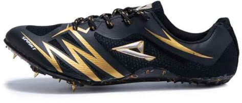 Unisex Spikes Sprint Schuhe, Atmungsaktive Leichtathletik Schuhe Für Männer Frauen Kinder Racing Werfen Hürden Turnschuhe,Schwarz,41 EU